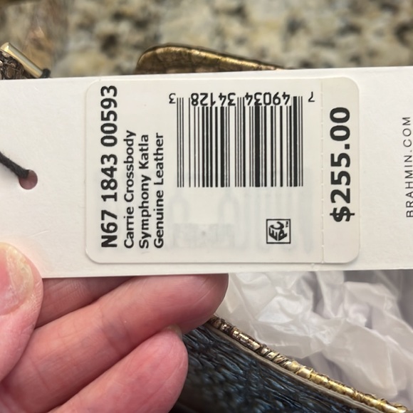 NWT Authentic Brahmin Carrie Crossbody Symphony Katia - Picture 7 of 7